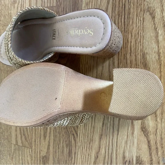 Seychelles Women's Tan Woven Platform Sandals 7 1/2 NEW runs large - Picture 7 of 8